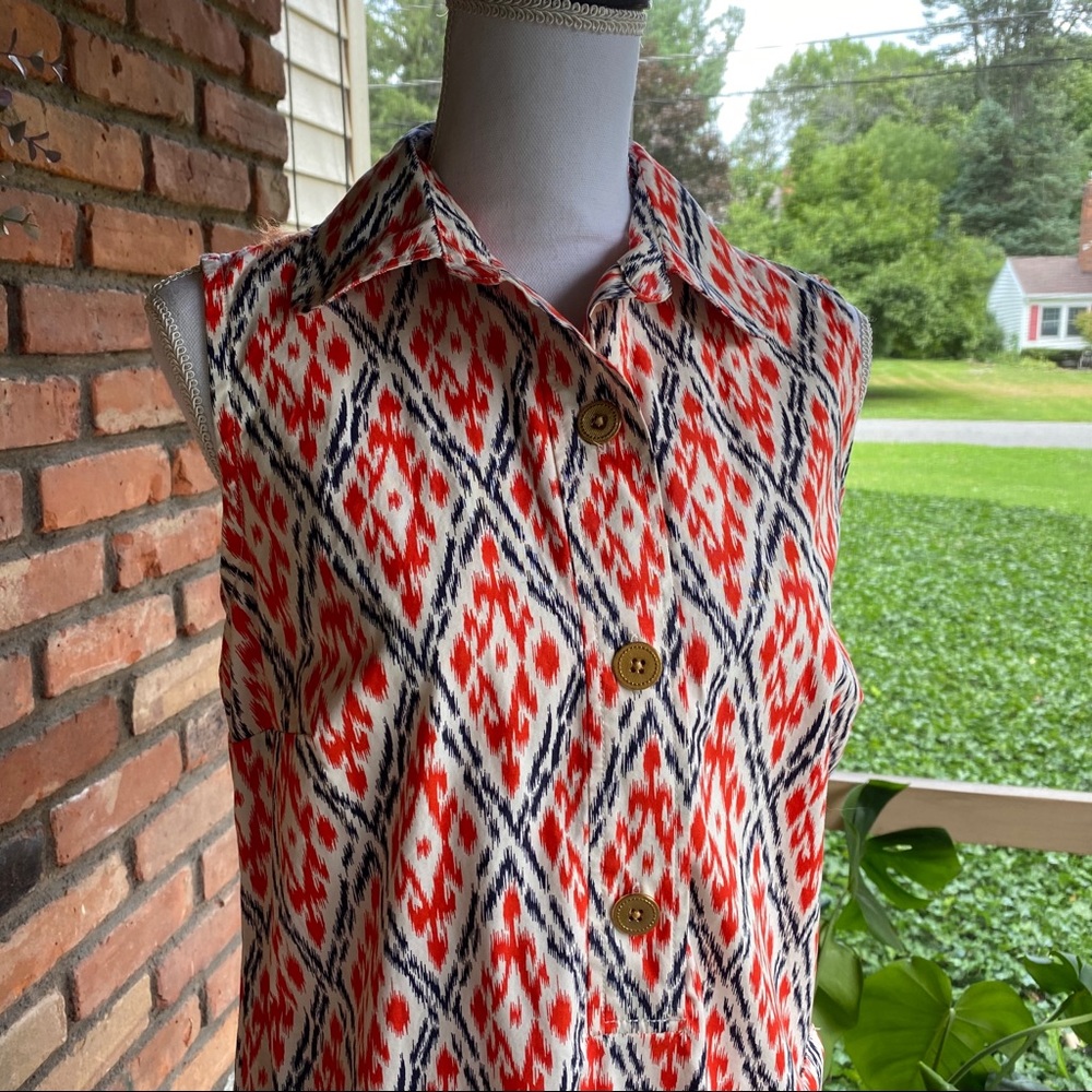 Lands’ End Ikat Shirt Dress - Picture 5 of 9